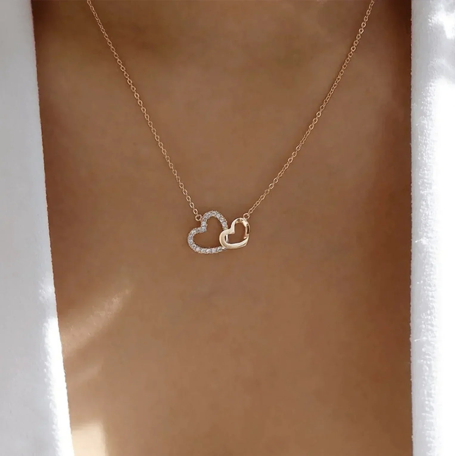 Cynthia Double Heart Necklace