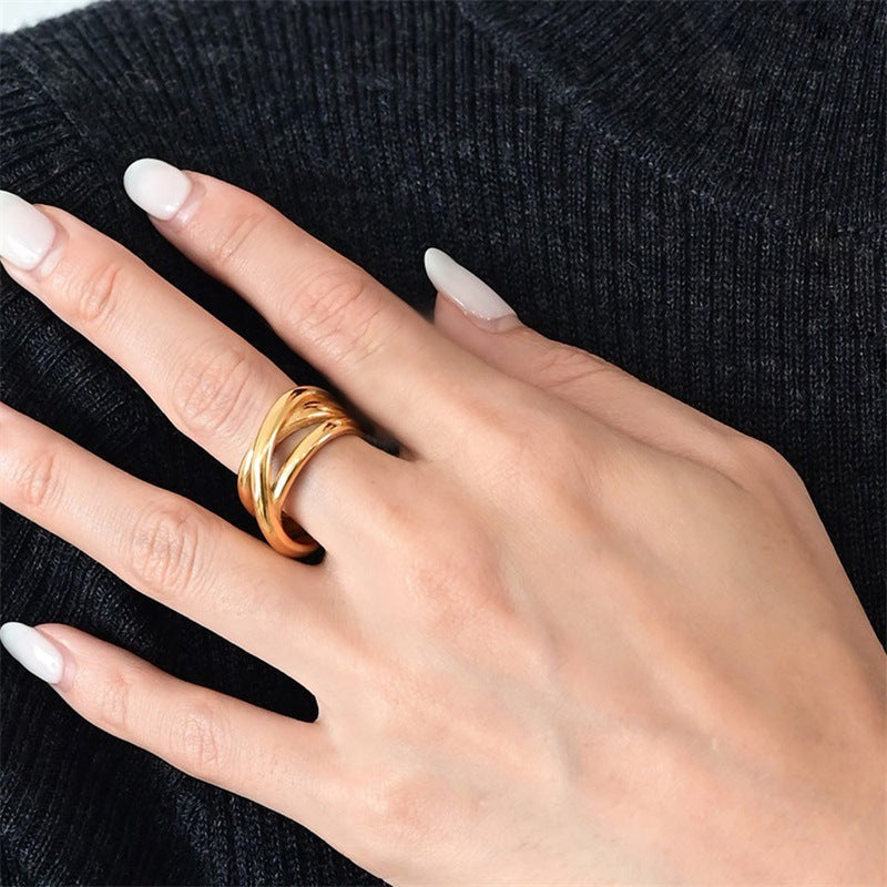 Delicate Disruption Layered Ring