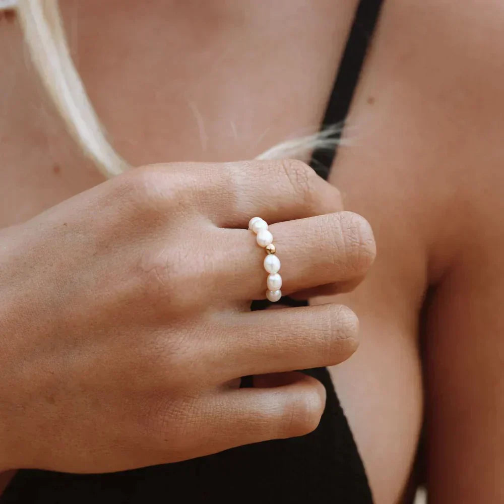 Maui Adjustable Ring with Freshwater Pearl