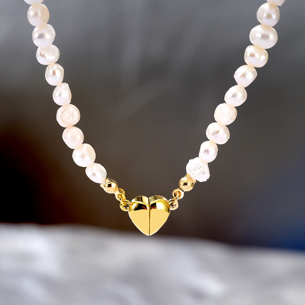 Heart Symphony Paired Pearl Necklace