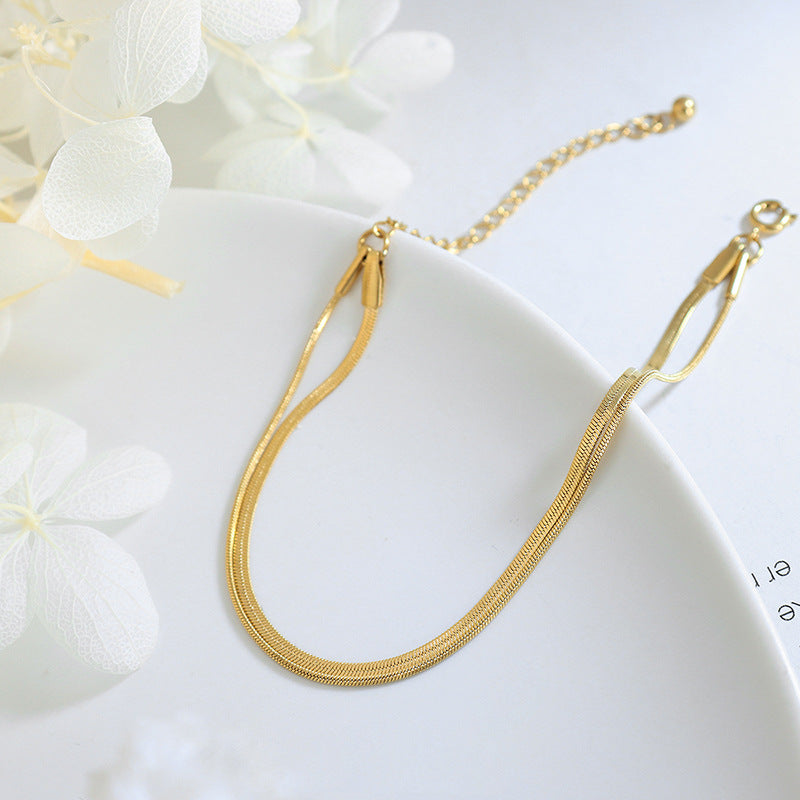 Classia Double Layer Gold Bracelet