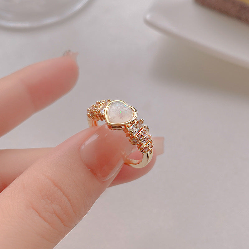 Frea Pearl Heart Ring